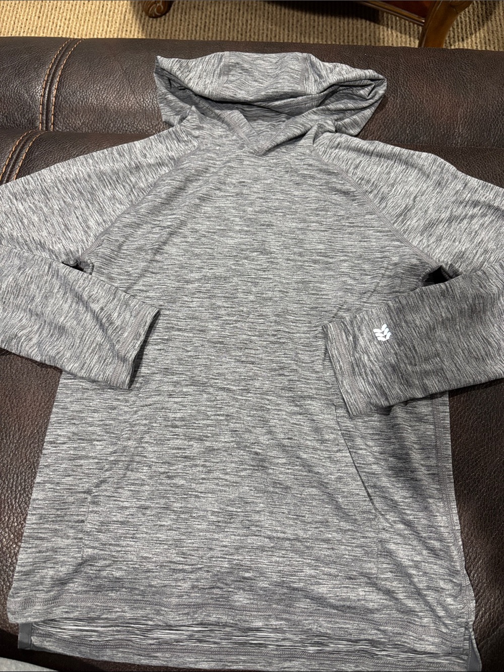 all in motion Gray Striped Hooded Pullover